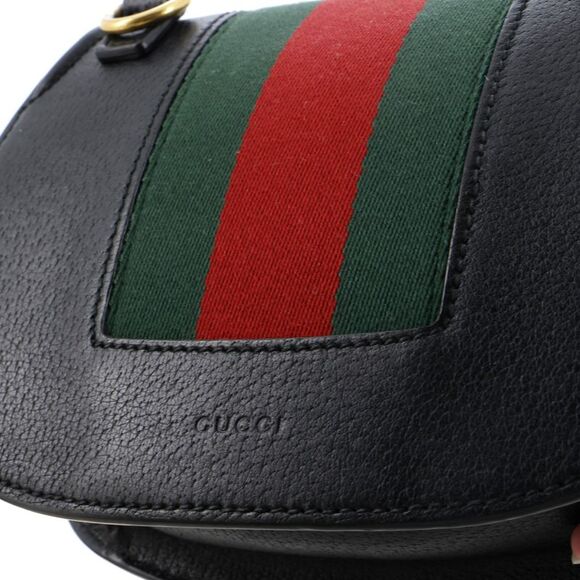 Gucci Totem Shoulder Bag Leather Small Black - Picture 7 of 8